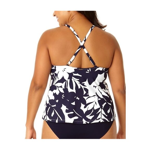 NWT Anne Cole Women's Easy Tri Tankini Top Multicolor Sizes XS-18W $80 LLL250 - Picture 3 of 7